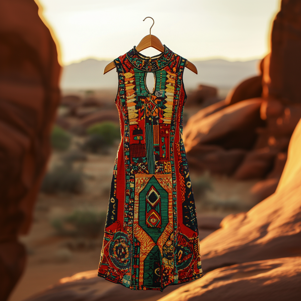 Women's Juneteenth Black Pride African Geometric Art Pattern Halter Neck Dress