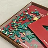 BUPU DESIGN Christmas Tree Shaped Wooden Puzzle Decorative Painting