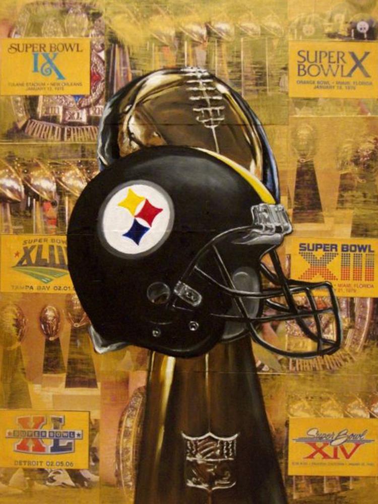 NFL-Diamond Painting-DIY Round Full Drill-Pittsburgh Steelers