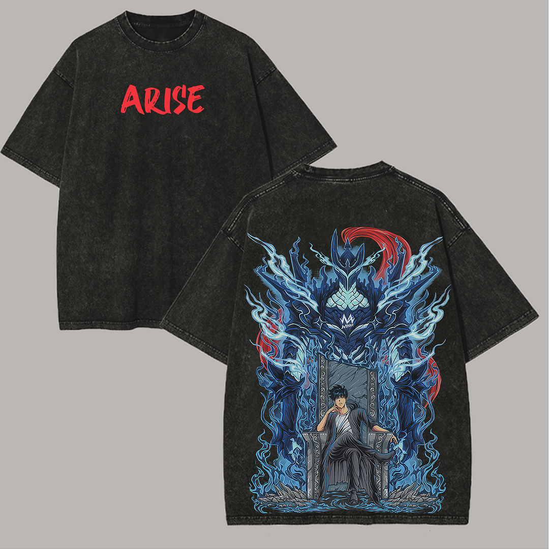 Solo Leveling Arise Printed Unisex Washed T-Shirt