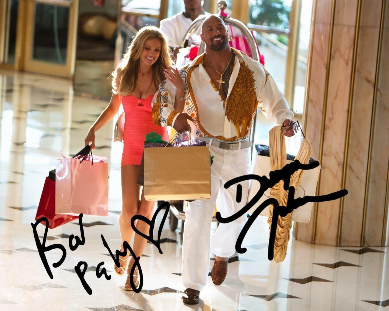 PAIN & GAIN Dwayne Johnson,Bar Paly SIGNED AUTOGRAPHED 10X8