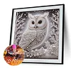 Snow Glow Owl -Special Shaped Diamond Painting