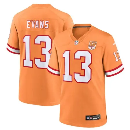 Men's Tampa Bay Buccaneers #13 Mike Evans  Creamsicle 50th Season Game Jersey