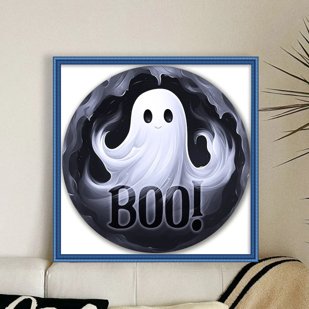 11CT Full Stamped Cross Stitch - Ghost(Canvas|40*40CM)