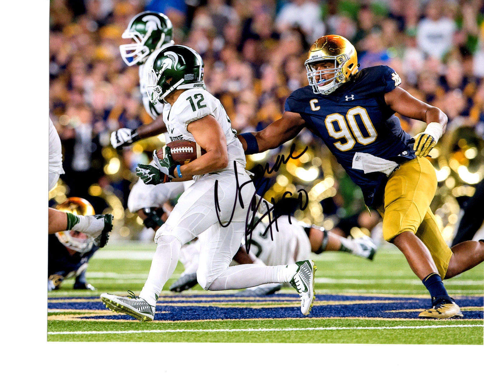 Isaac Rochell Notre Dame signed autographed 8x10 football Photo Poster painting 2017 Draft