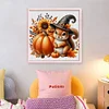 Halloween Pumpkin Squirrel-14CT Counted Cross Stitch 40*40cm/15.75*15.75in