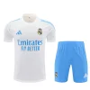 Real Madrid 25-26 Short-sleeve Tracksuit White with light blue Chandal