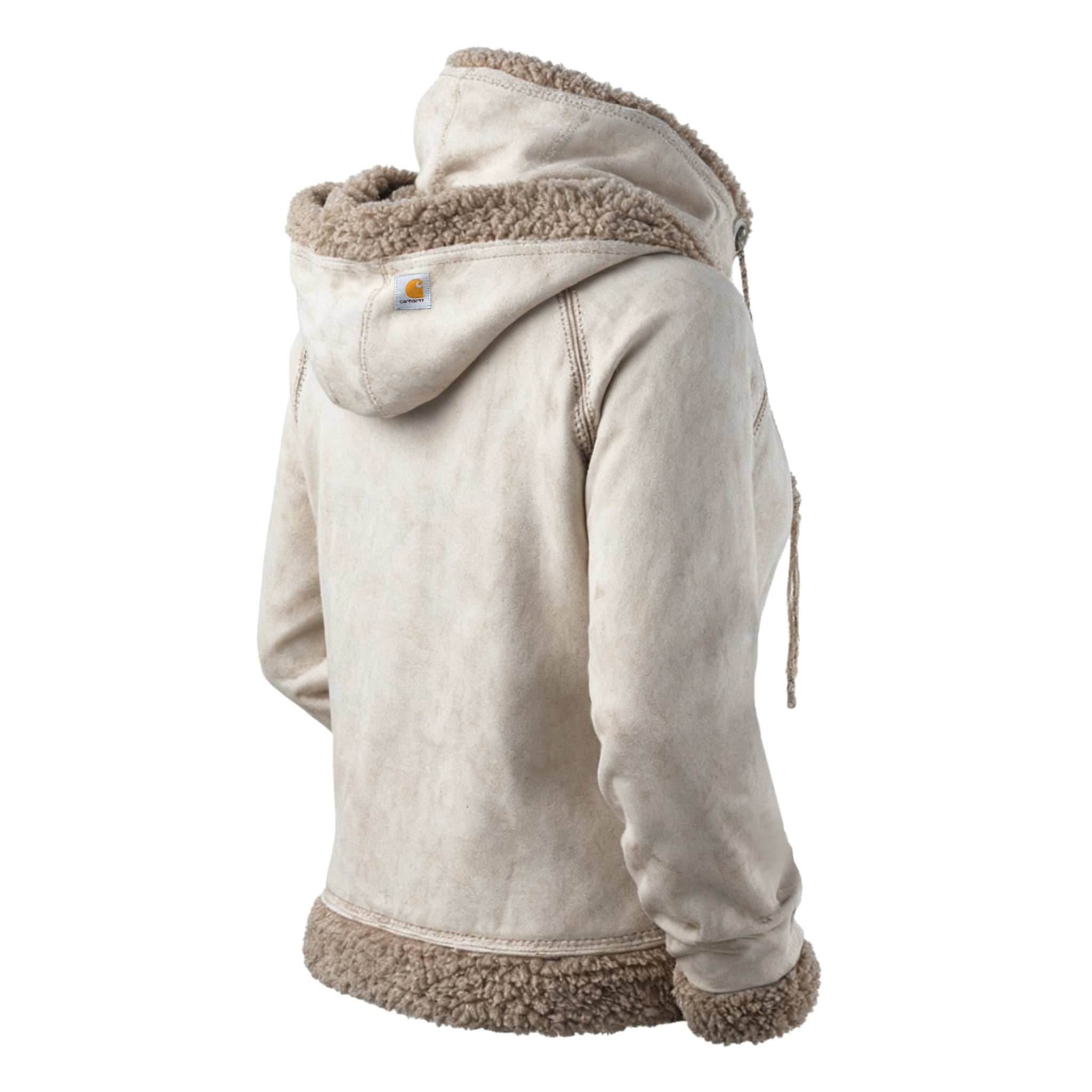 Women's Retro Suede Thickened Warm Pile Collar Hooded Sweatshirt