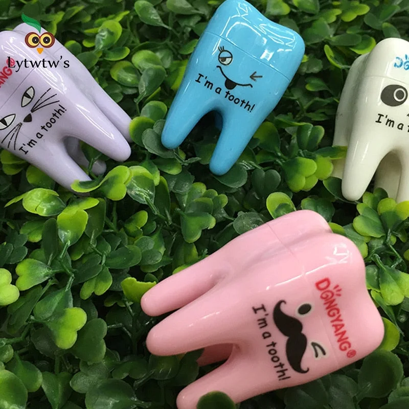 1 Piece Lytwtw's Stationery Teeth Creative Cartoon Pencil Sharpener Office Supply Gift Doctor Cute Kawaii School Accessories