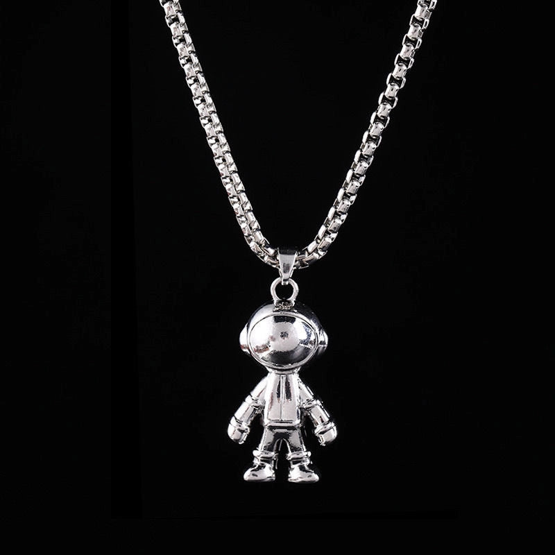 Hip-Hop Vintage Style Animal Letter Alloy Titanium Steel Plating Men’s Pendant Necklace Men Pendant Necklaces