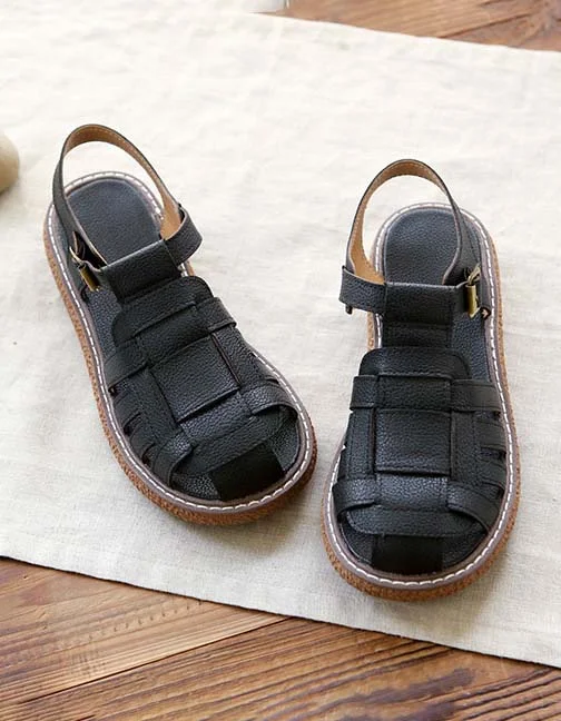 Handmade Leather Retro Woven Sandals