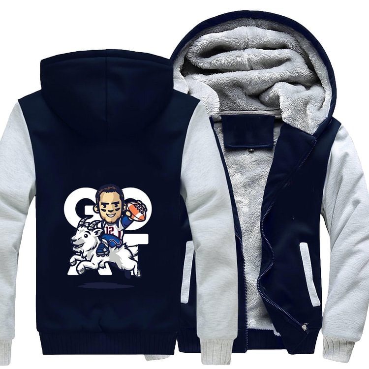 Tom Brady Rides A Goat, Football Fleece Jacket