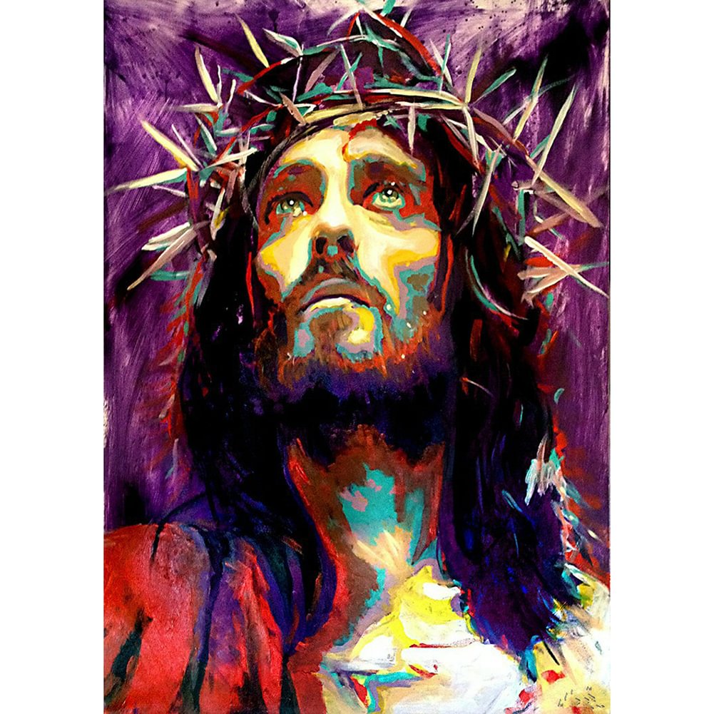 Jesucristo - pintura de diamante redonda completa