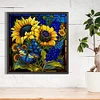 Stained Glass Sunflower 45*45cm(canvas) full round drill diamond painting
