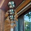 Diamond Painting Wolf Feather Wind Chime Hanging Pendant for Home Window Decor