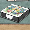 (US Local)Dragonfly PU Diamond Art Note Box with 160 Sheets of Paper Craft Kit