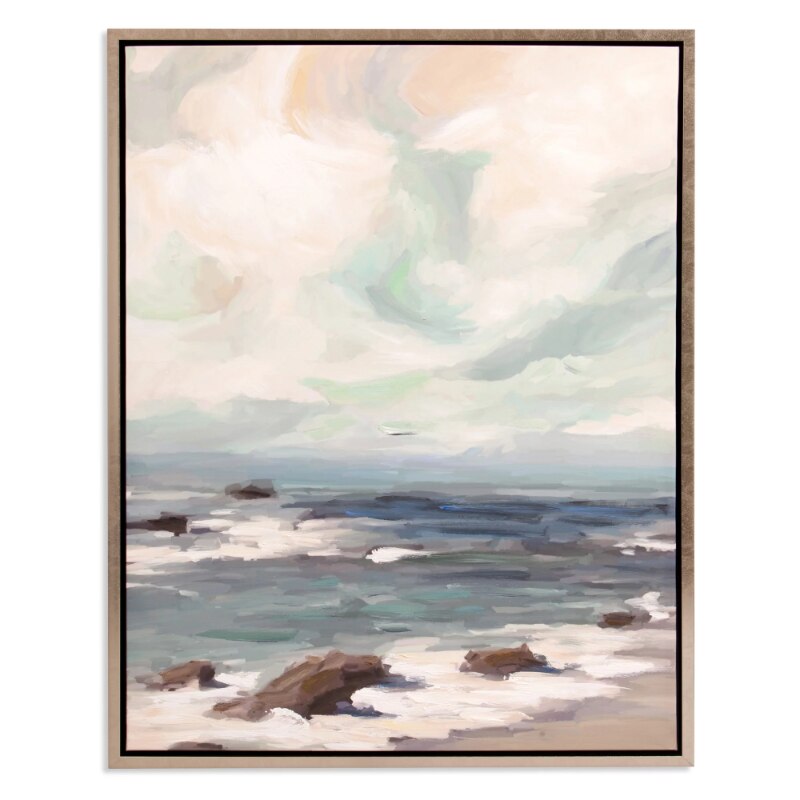Stormy Shore Coastal Framed Canvas Art  Sailor Moon  Room Decor  Posters  Wall Art  Anime Poster