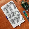 80Pcs Fishing Hooks Octopus FishHooks Fishing Barbed Hooks Fishing Accessories