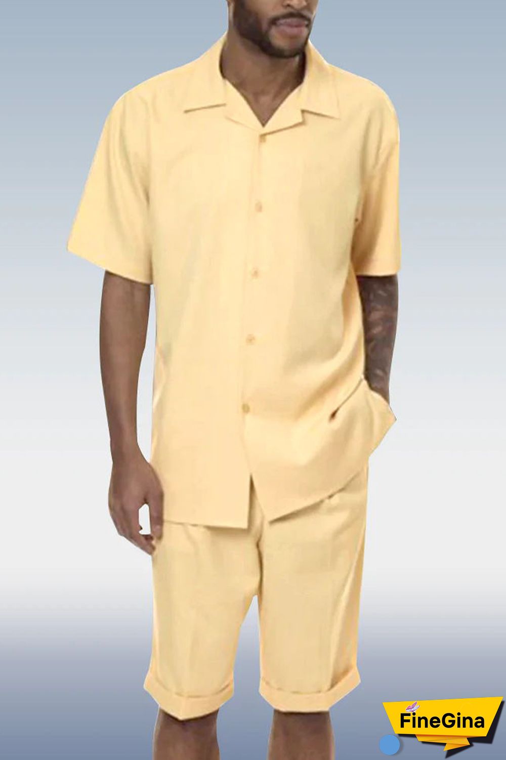 Black White Two Piece Short Sleeve Print Walking Suit Set With Shorts