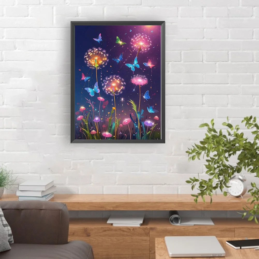 Full Round Diamond Painting 30*40cm - Colorful Dandelions