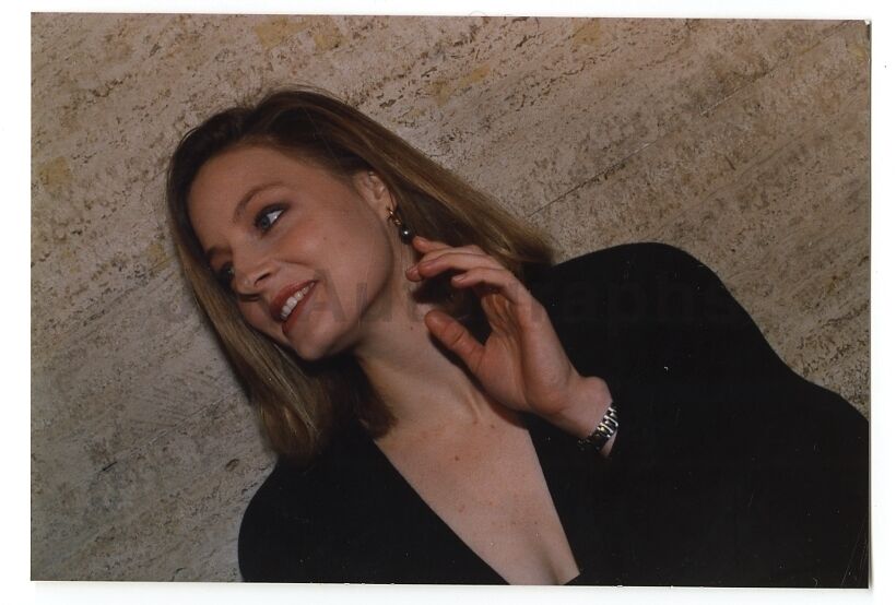 Jodie Foster - Vintage Candid Photo Poster painting by Peter Warrack - Previously Unpublished