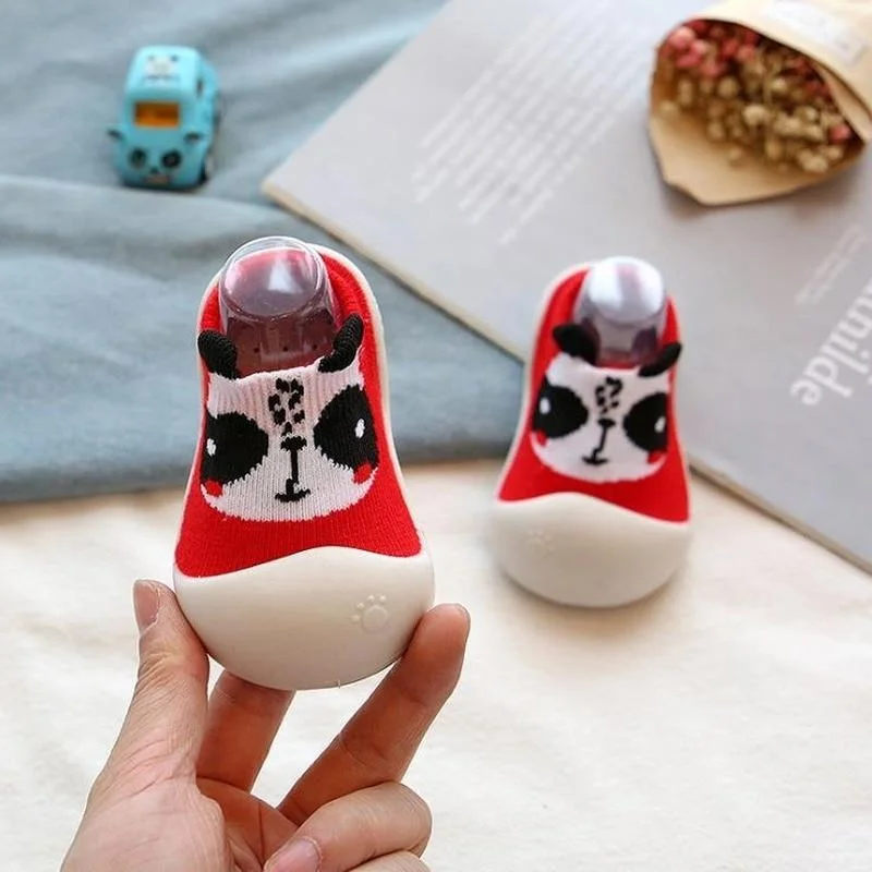 Baby Sock Shoes Boy Girl Toddler First Walkers Newborn Baby Non-slip Floor Socks Soft Sole Rubber Infant Shoes Cute Baby Booties