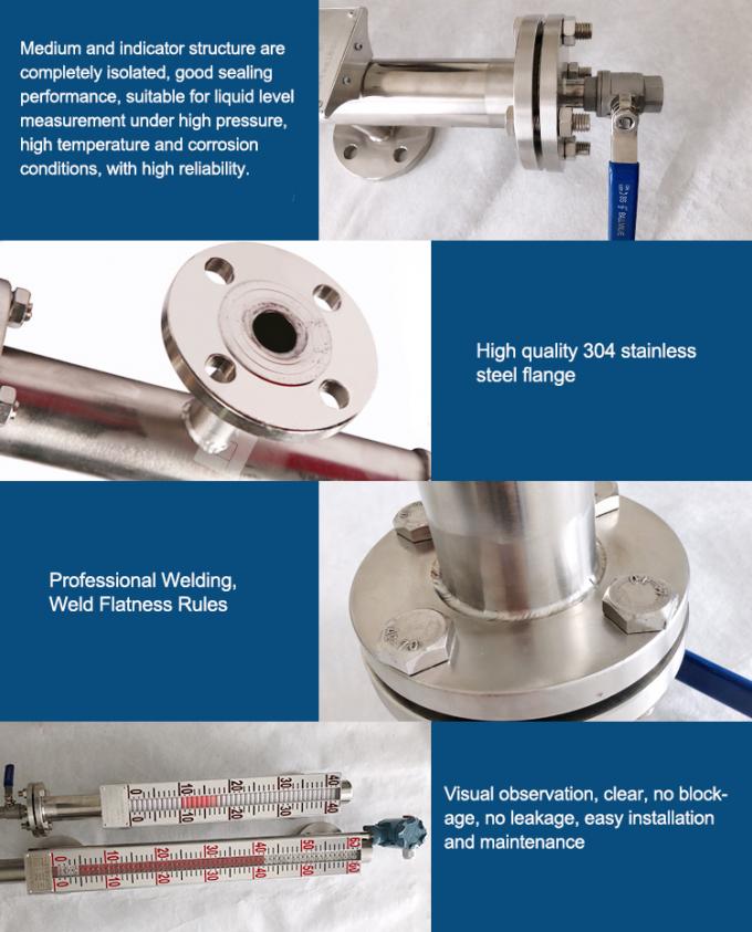 Tank HART Magnetic Level Transmitter 1.6Mpa 10000mm Side Mounted 0