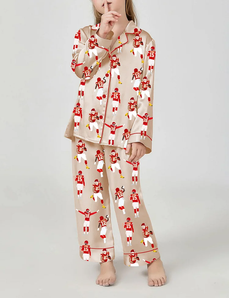 Kid's Kansas City Chiefs Football Pajama Set