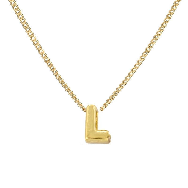 Copper 18K Gold Plated Letter Necklace