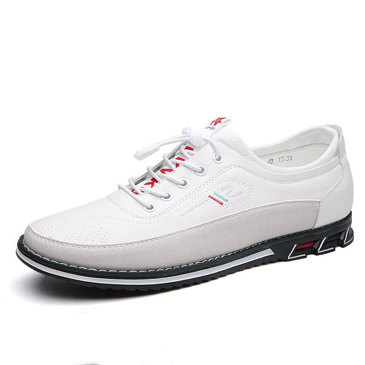 Men's Leather Dress Shoes Slip on Elastic Strap Shoes Radinnoo.com