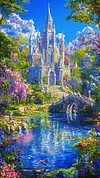 Luxury AB Velvet Diamond Painting Kit - Landscape architecture