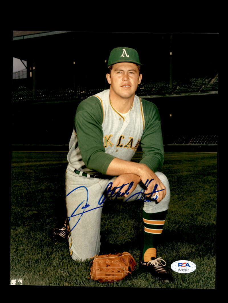 Jim Catfish Hunter PSA DNA Coa Signed 8x10 Photo Poster painting A`s Autograph