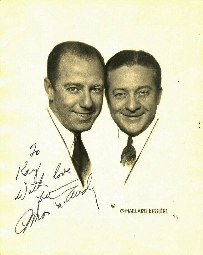 Superb Vintage AMOS N' ANDY Signed Photo Poster painting