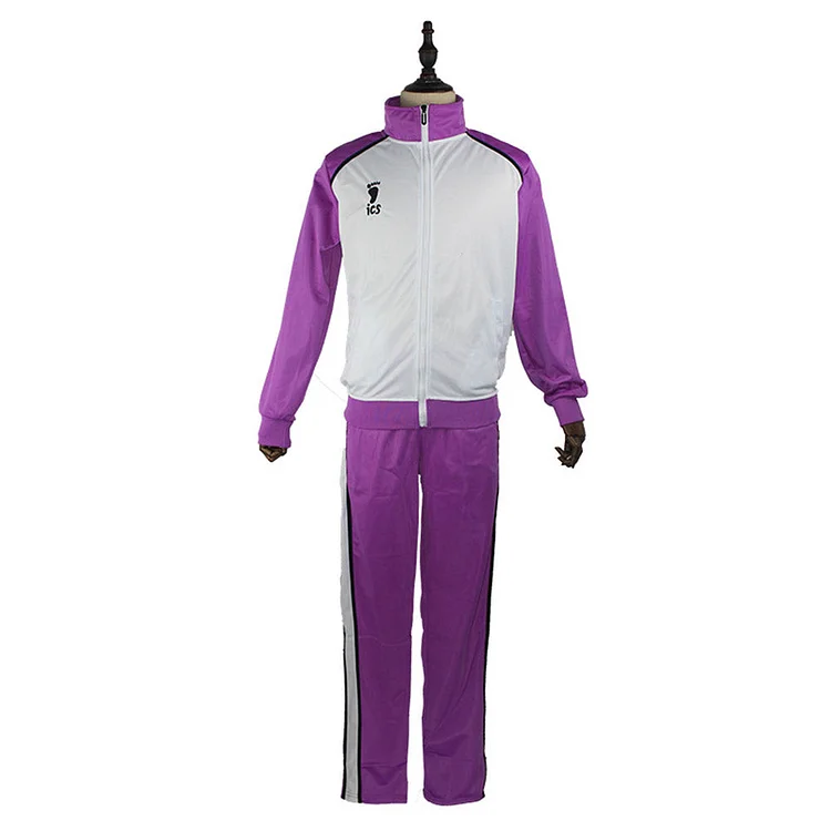Shiratorizawa Purple Sports School Uniform Cosplay Costume Outfits Halloween Carnival Suit