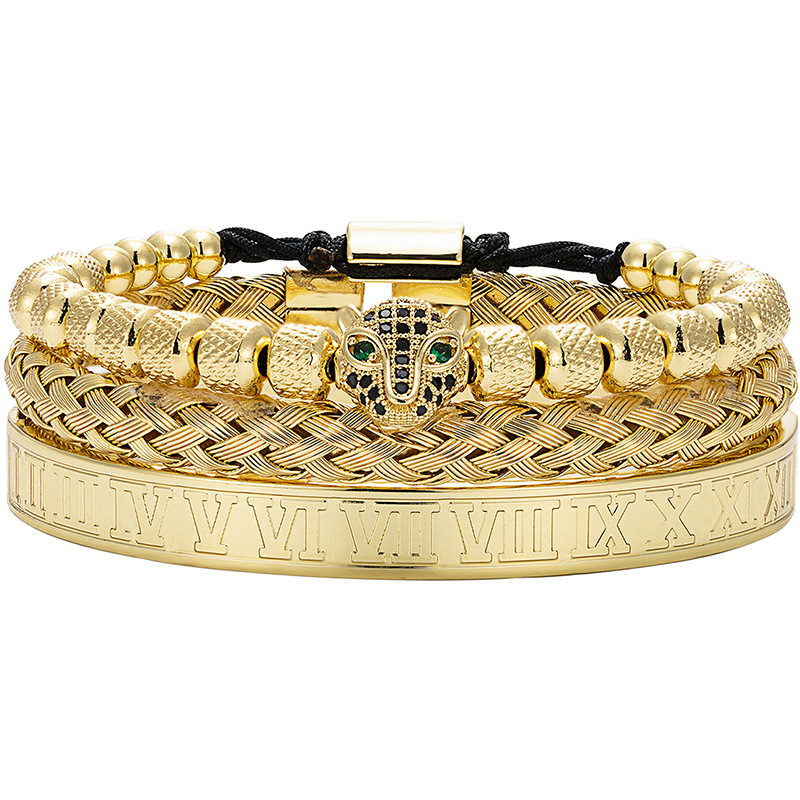 Jaguar Stainless Steel Bracelet Set