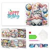 (US Only)6PCS DIY Birthday Wishes Diamond Art Greeting Cards Congratulations Cards & Gift