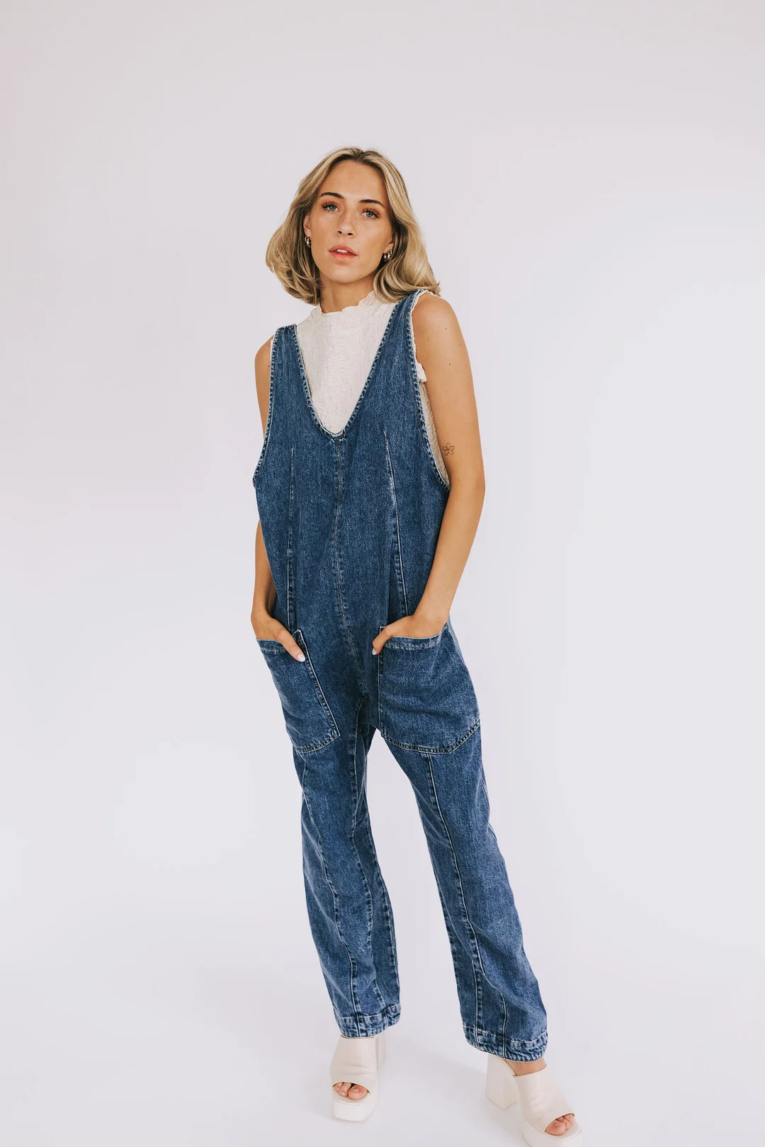✨HOT SALE  49% OFF✨Denim Jumpsuit With Pockets (Buy 2 Free Shipping)