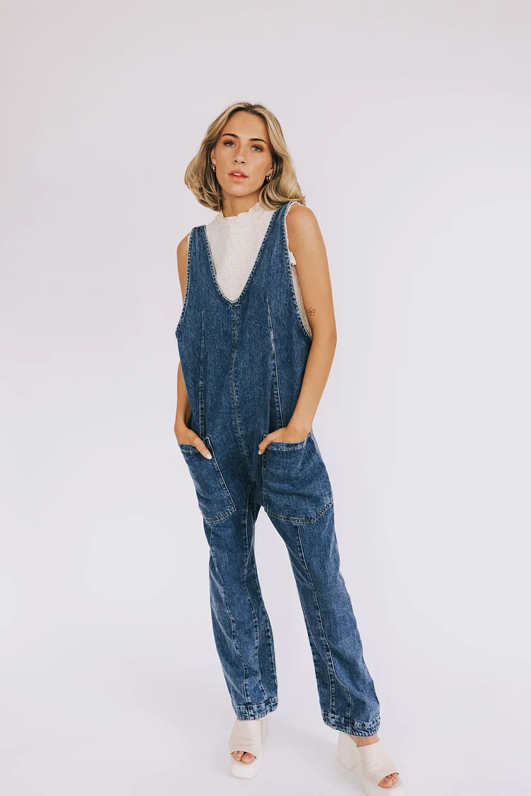 ✨HOT SALE✨Denim Jumpsuit With Pockets (Buy 2 Free Shipping)