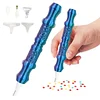 3D-Druck, Farb-Kreuzstich, Diamant-Strassperlenpicker mit 5 Ersatzk&ouml;pfen, Diamant-Malstift, Bohrer, Perlenstifte f&uuml;r DIY-Basteln (Farbverlauf)