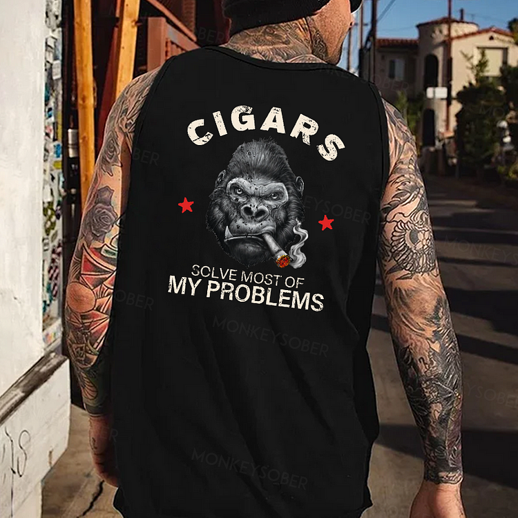 Cigars Solve Most Of My Problems Tank Top