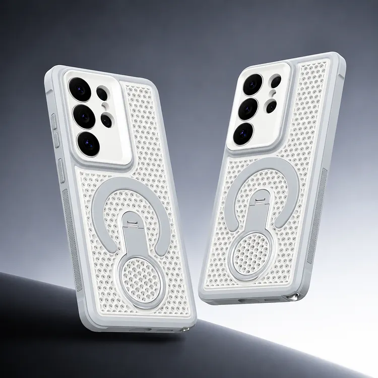 Full-Cover Honeycomb-Patterned 360&deg; Magnetic Case for Samsung S Series