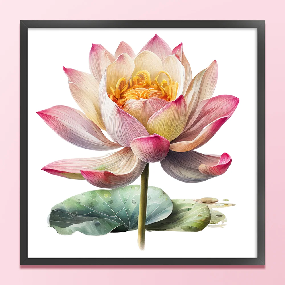 DIY Stamped Cross Stitch 11CT Full Embroidery 40*40cm - Lotus