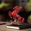 Ceramic horse statue a Chinese feng shui red horse ornament symbolizing good fortune in the Year of