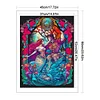 Glass Painting Mermaid-14CT Stamped Cross Stitch 45*60cm/17.72*23.62in (Big Size)