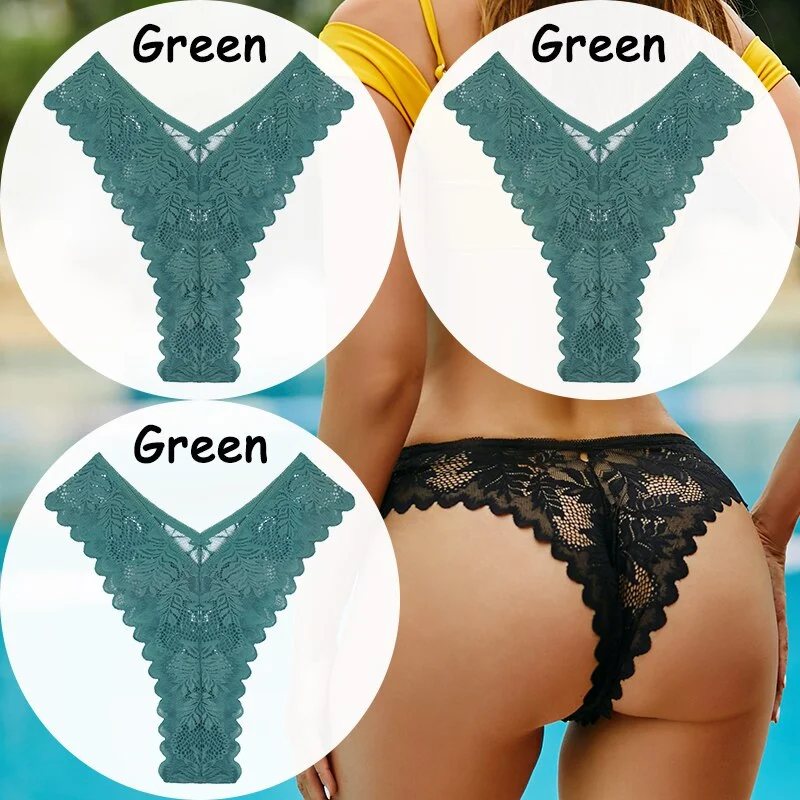Billionm Lace Panties Women's Underwear Floral Women Panties Perspective Lingerie Brazilian Briefs V Waist Female Underpants