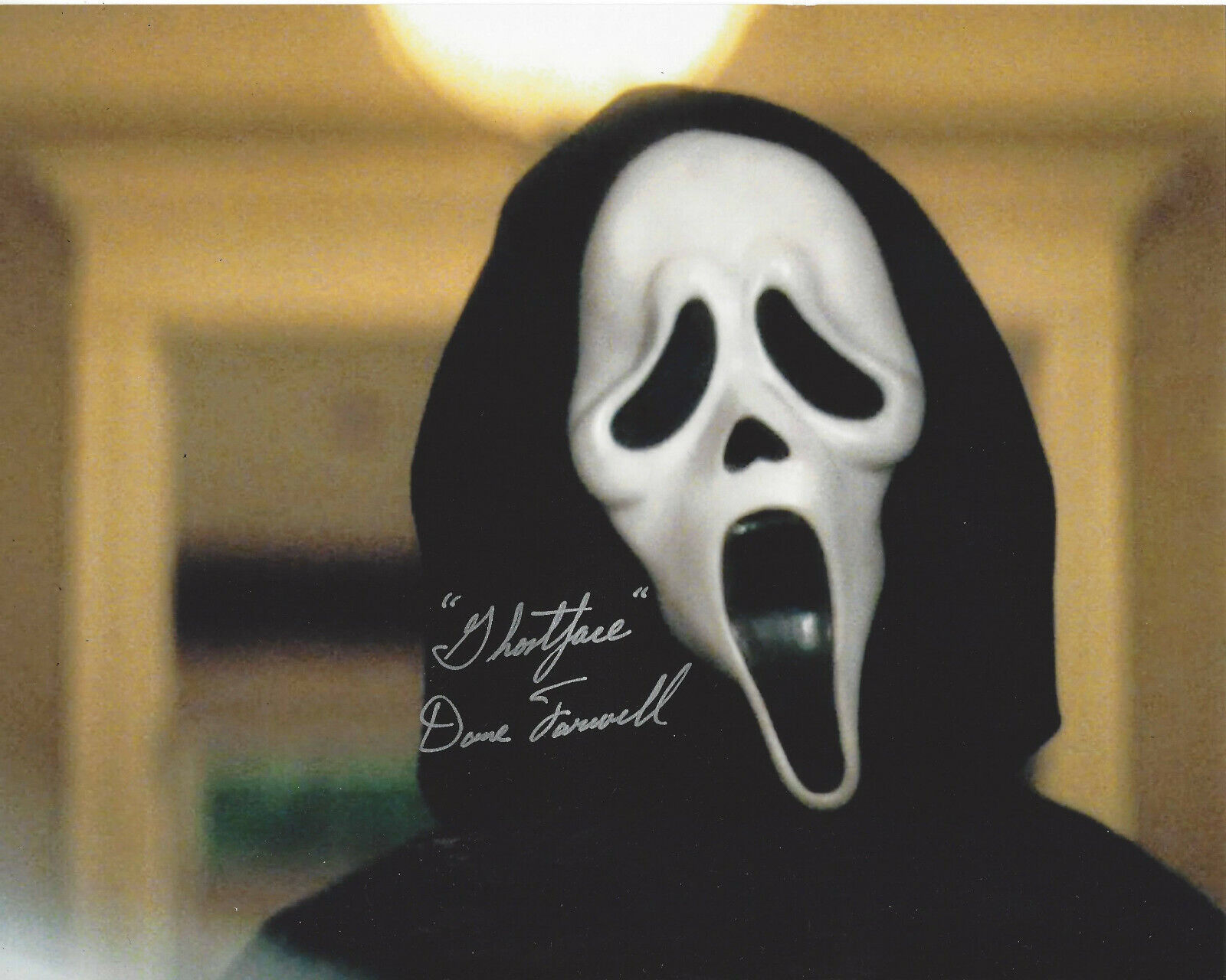 DANE FARWELL SIGNED AUTHENTIC 'SCREAM' GHOSTFACE 8X10 Photo Poster painting D w/COA STUNT ACTOR