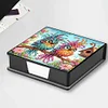 Abstract Birds PU Diamond Painting Notecard Box 5D DIY Diamond Art Note Box
