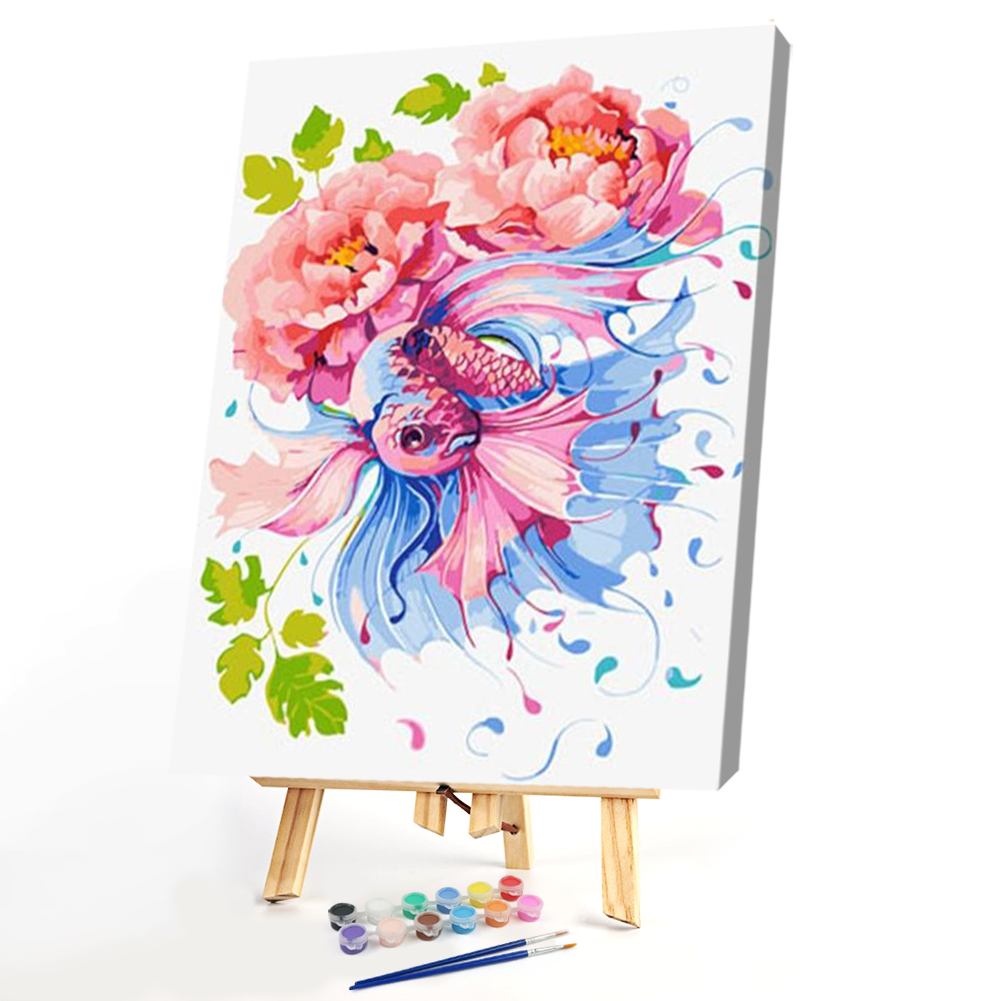 

40*50CM - Paint By Numbers - Guppy Flower, 501 Original