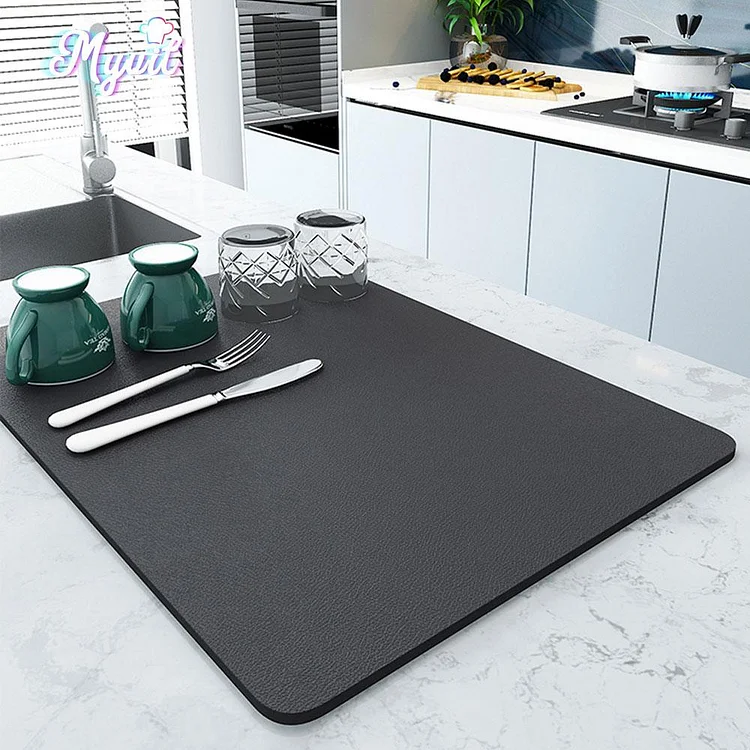 Absorbent Mats Pads Coffee Dish Large Kitchen Absorbent Draining Mat Drying Mat Quick Dry Bathroom Drain Pad