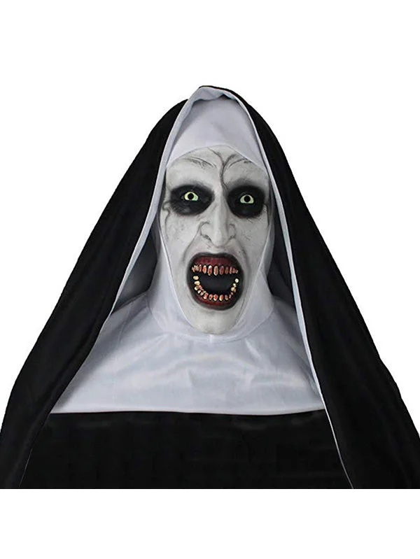 Halloween Open Mouth Horror Nun Mask-elleschic